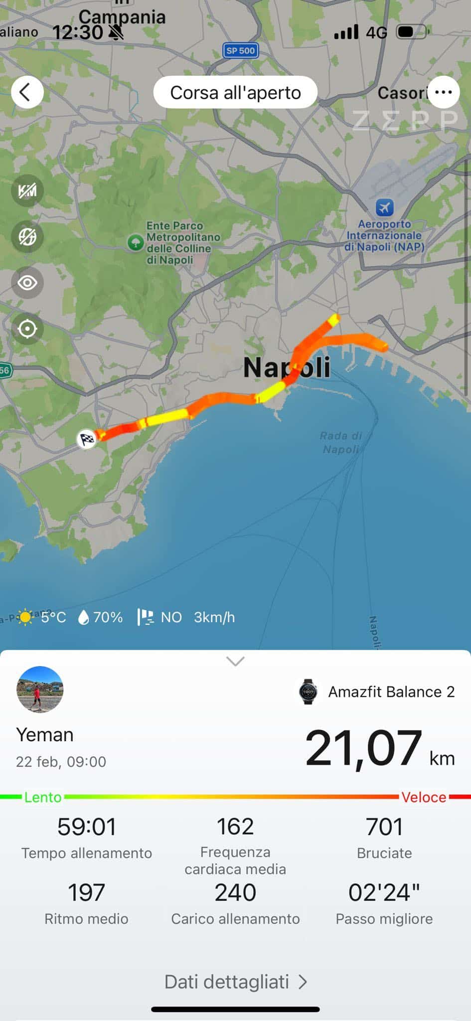 Analyse des données de course de Yeman Crippa : découvrez comment il a géré son record national sur semi à Naples et sa victoire au marathon de Paris grâce à sa montre Amazfit Cheetah Pro 2.