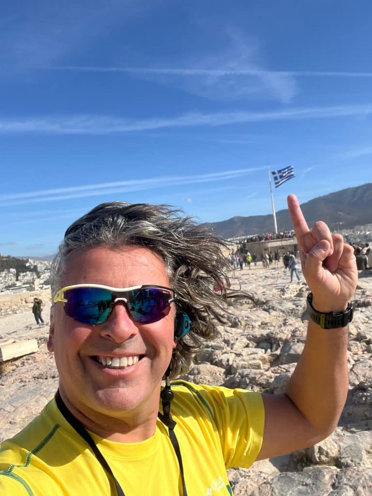Christophe Martimort a profité de son Marathon d'Athènes pour s'arrêter prendre de nombreuses photos © Photo transmise par Christophe Martimort