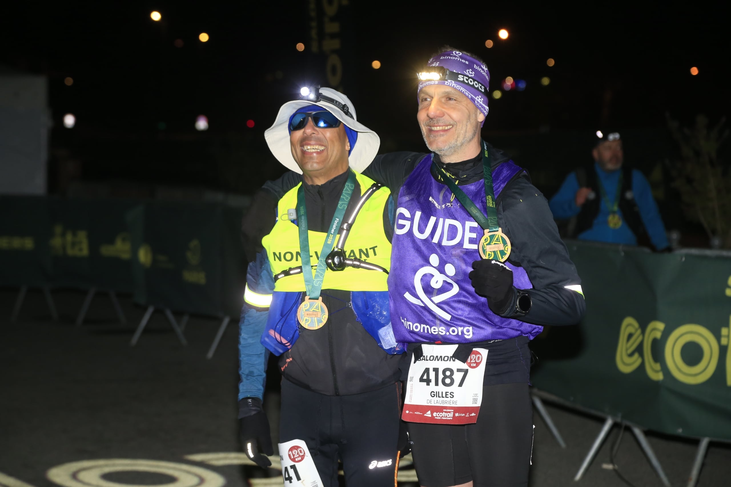 Qui les arrêtera ? Gilles de Laubrière et Adil El Hamidi ont repoussé leurs limites, lors du 120 km du Salomon Ecotrail Paris.