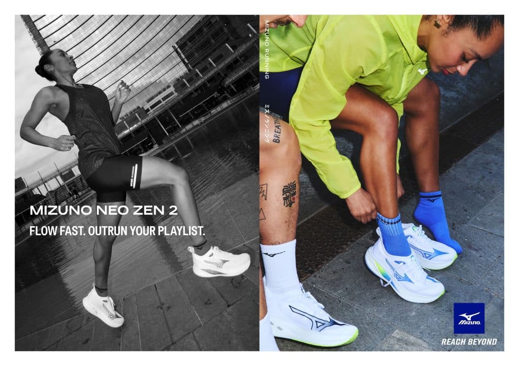 Mizuno dévoile la Neo Zen 2, une chaussure de running polyvalente et dynamique pensée pour tous types de runs. Mousse Enerzy NXT infusée à l’azote, stabilité améliorée et foulée fluide pour allier plaisir, confort et performance au quotidien.