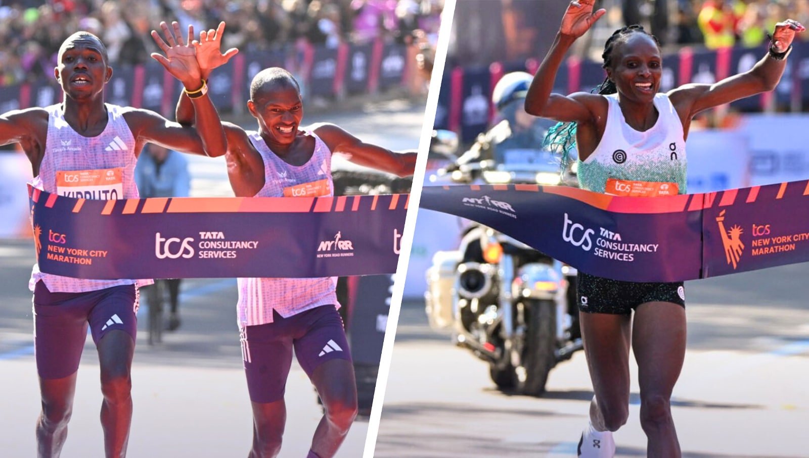 Hellen Obiri bat le record du Marathon de New York, Benson Kipruto s’impose au sprint et Eliud Kipchoge boucle ses Six Majors dans l’émotion.