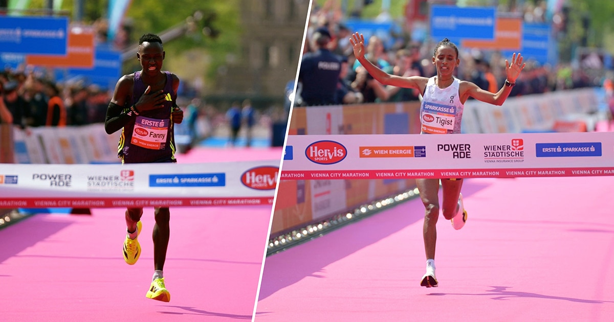 2h06’53 pour Fanny Kiprotich et 2h20’06 pour Tigist Gezahagn : le Marathon de Vienne a livré une édition 2026 rapide.